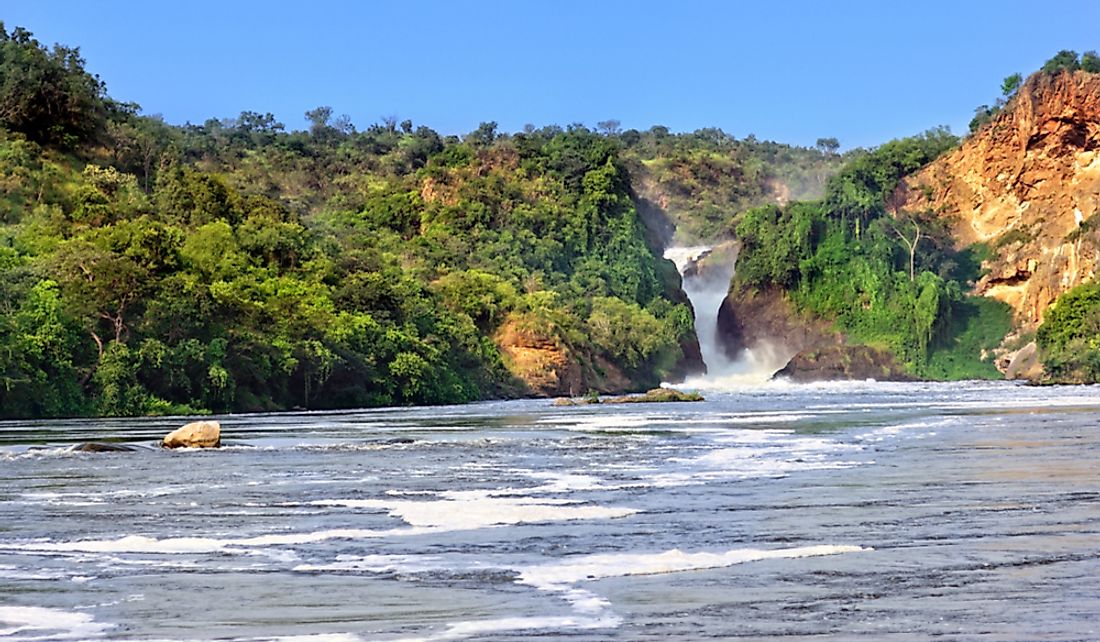 Murchison Falls on the Victoria Nile. 