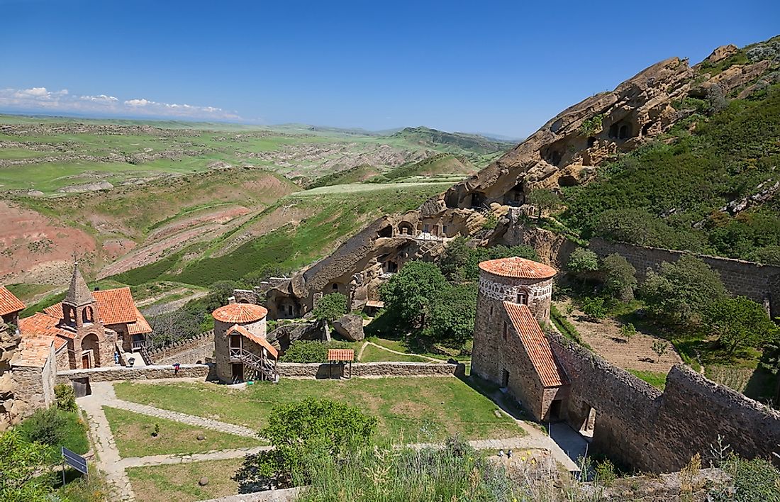 The David Gareja Monastery on the border of Georgia/Azerbaijan. 