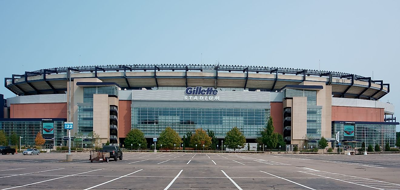Gillette Stadium in Foxborough, Massachusetts. Editorial credit: Yingna Cai / Shutterstock.com