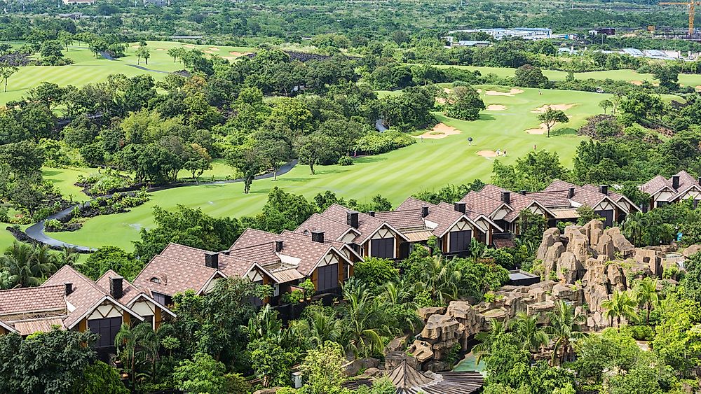 A view of the Mission Hills Golf Club in China. Editorial credit: GoBOb / Shutterstock.com. 