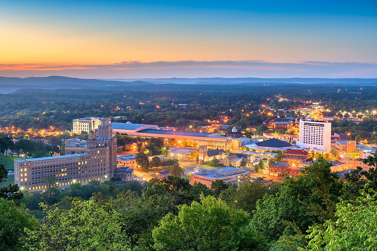 Skyline of Hot Springs, Arkansas