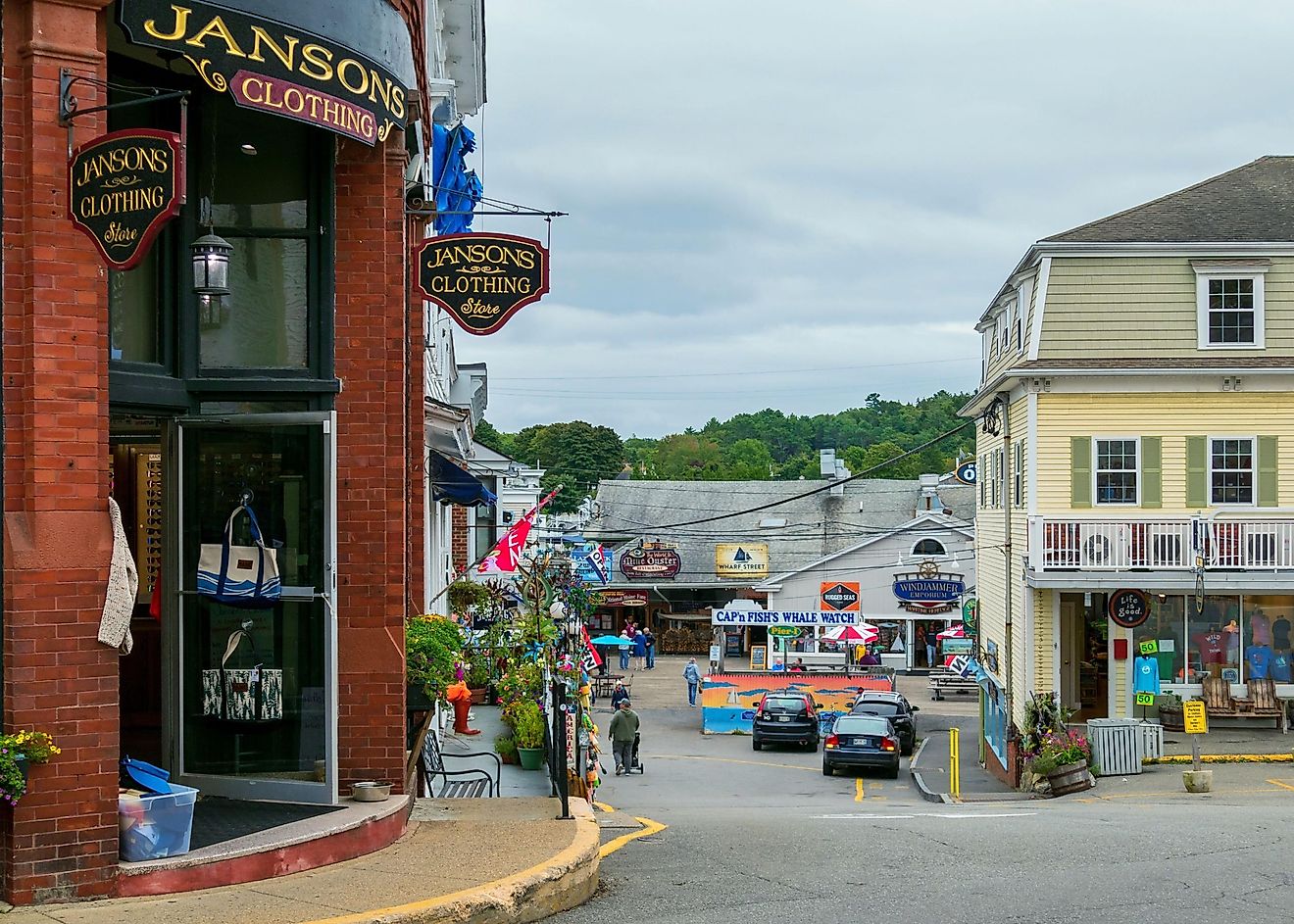 downtown Boothbay Harbor in Maine
