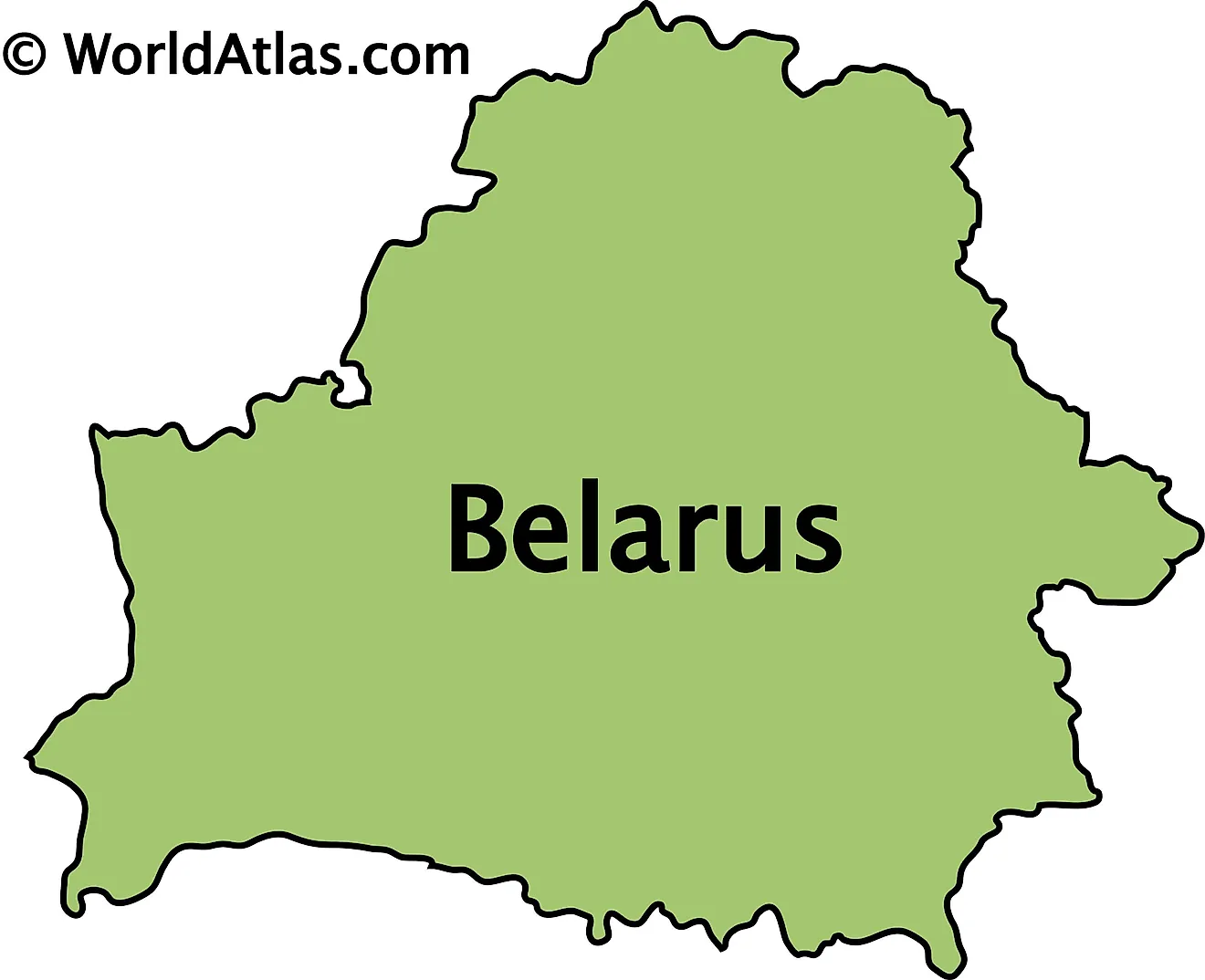 Outline Map of Belarus