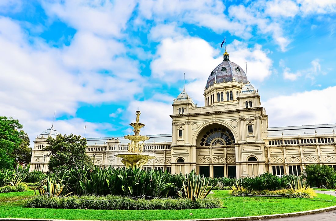 The Royal Exhibition Building in Melbourne. 