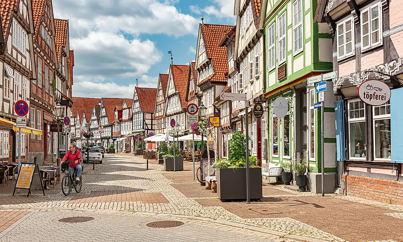 The streets of Celle in Lower Saxony, Germany. Image Credits: Gallwis via Shutterstock