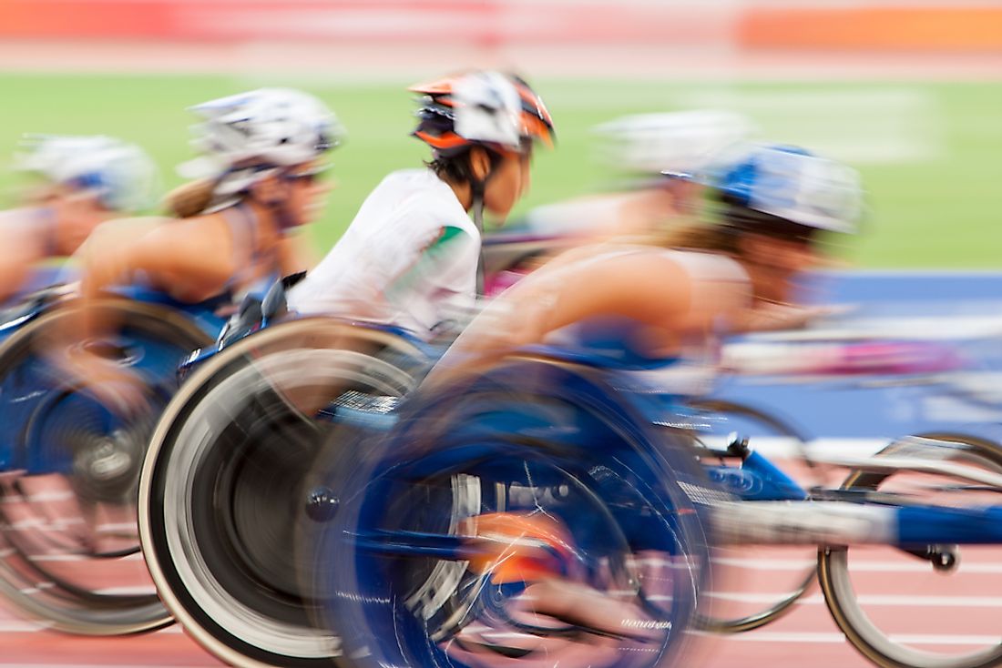 Wheelchair racing is one of the popular games at the Summer Paralympics.
