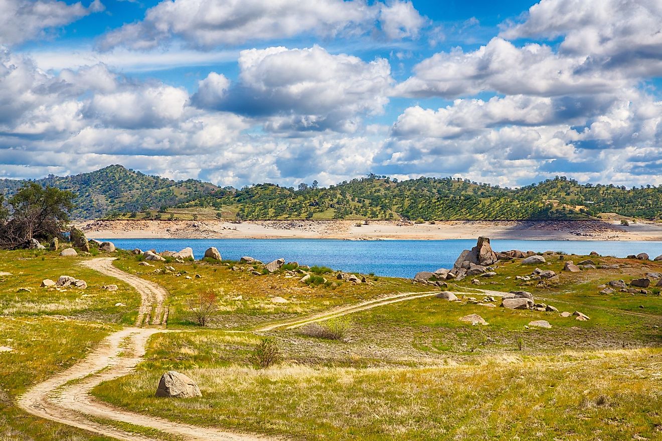 Millerton Lake State Recreation Area in Madera County, California on a beautiful spring day. 