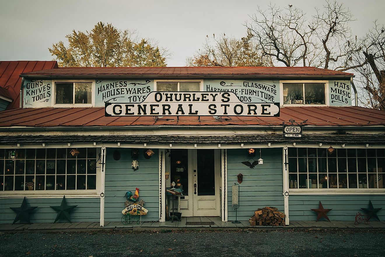 OHurleys General Store vintage sign, Shepherdstown, West Virginia