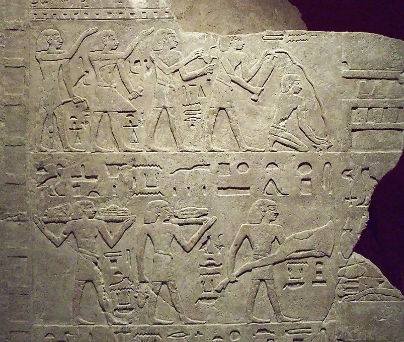 Tomb inscription of Neferkhau in Heracleopolis from the First Intermediate Egyptian Kingdom, likely during the 10th Dynasty.