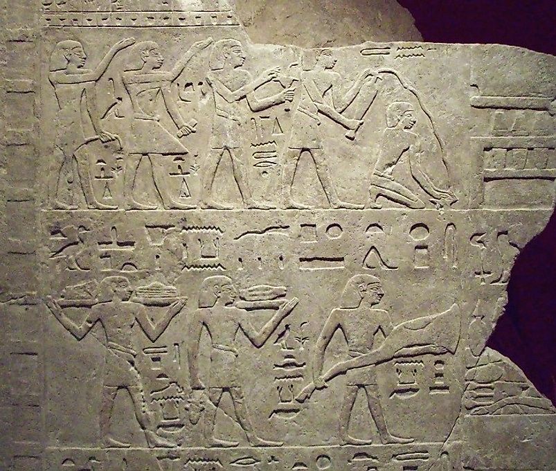 Tomb inscription of Neferkhau in Heracleopolis from the First Intermediate Egyptian Kingdom, likely during the 10th Dynasty.