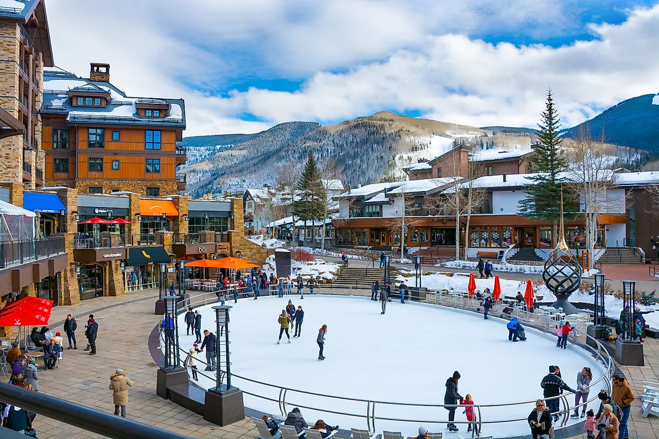 Skating rink in Vail, Colorado. Image credit: Margaret.Wiktor / Shutterstock.com.