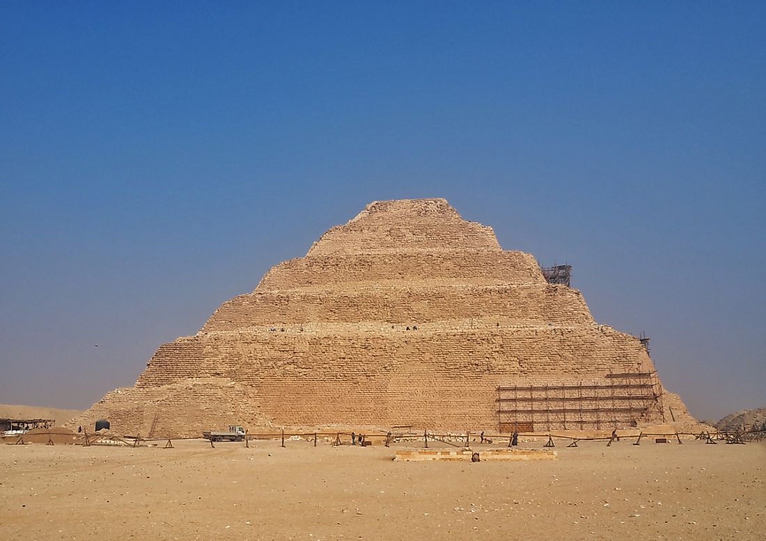 The pyramid of Saqqara in the ancient city of Memphis. 