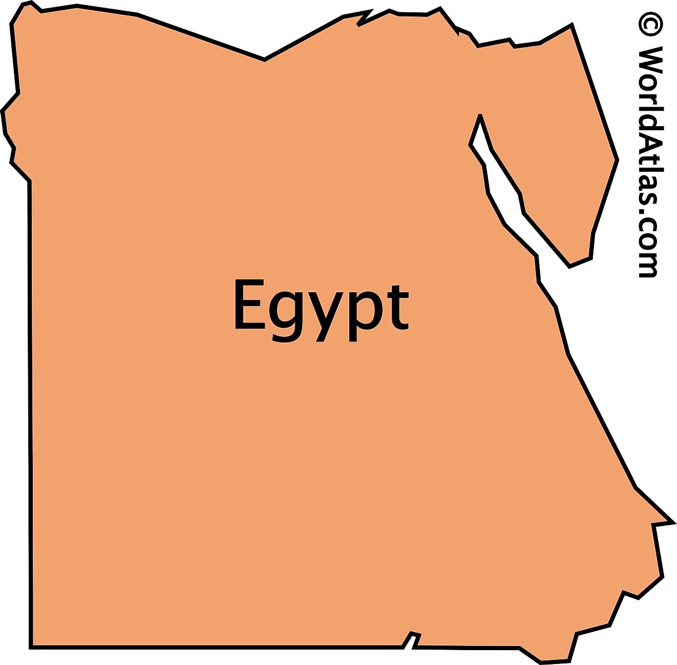 Outline Map of Egypt