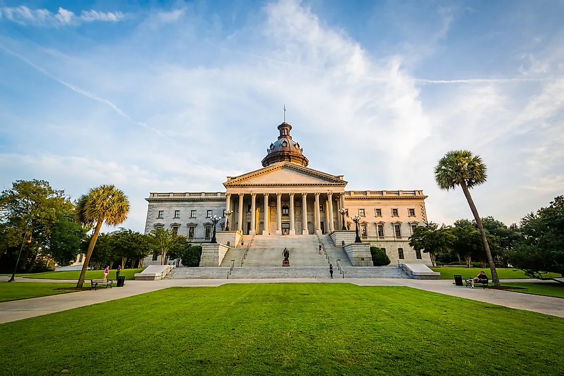 The South Carolina State House in Columbia, South Carolina. 