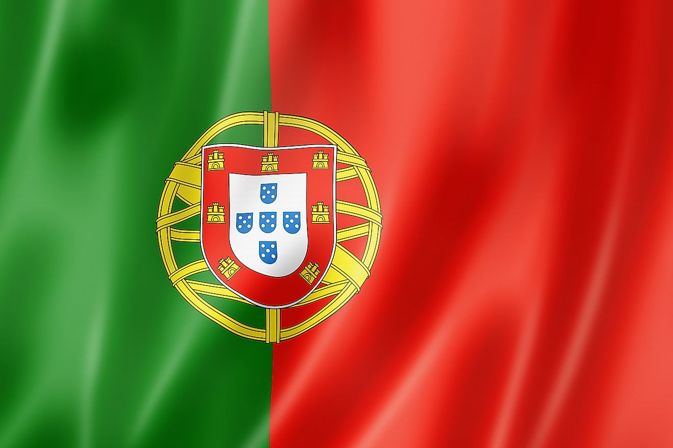 The official flag of Portugal. 