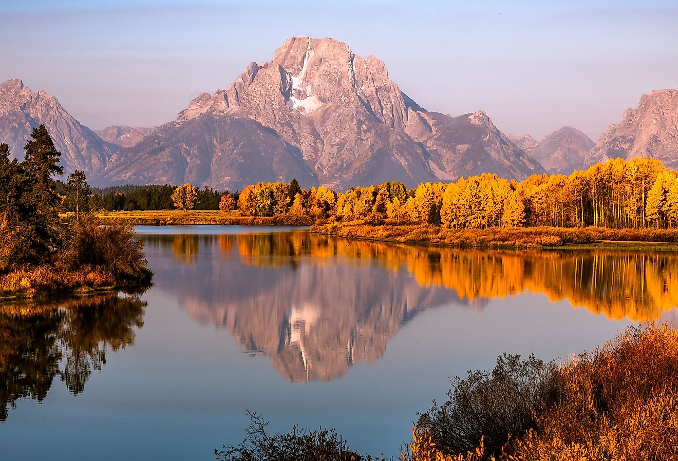 Fall colors on Snake River, Grand Teton, Wyoming.