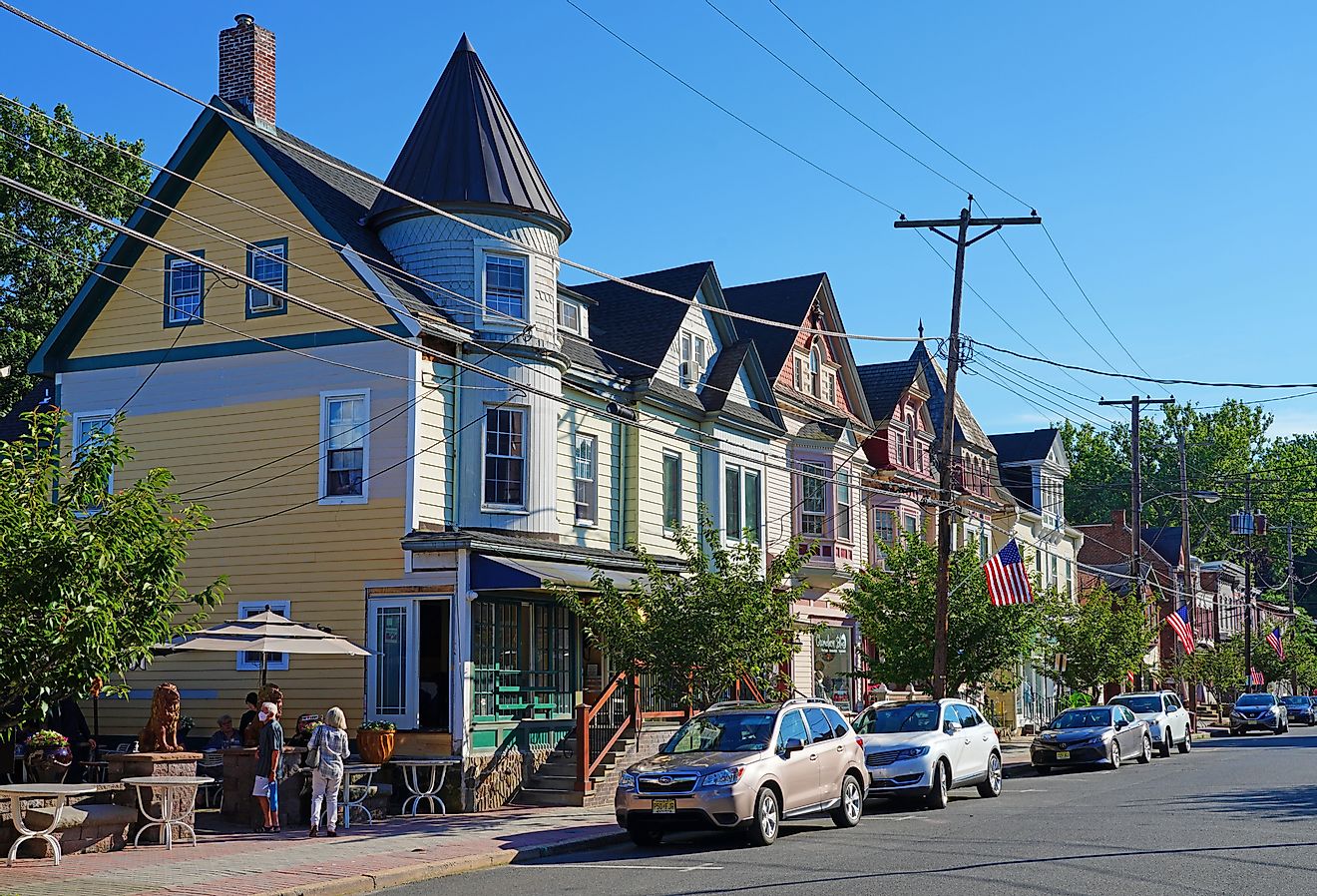 Historic buildings in downtown Clinton, New Jersey. Image credit EQRoy via Shutterstock