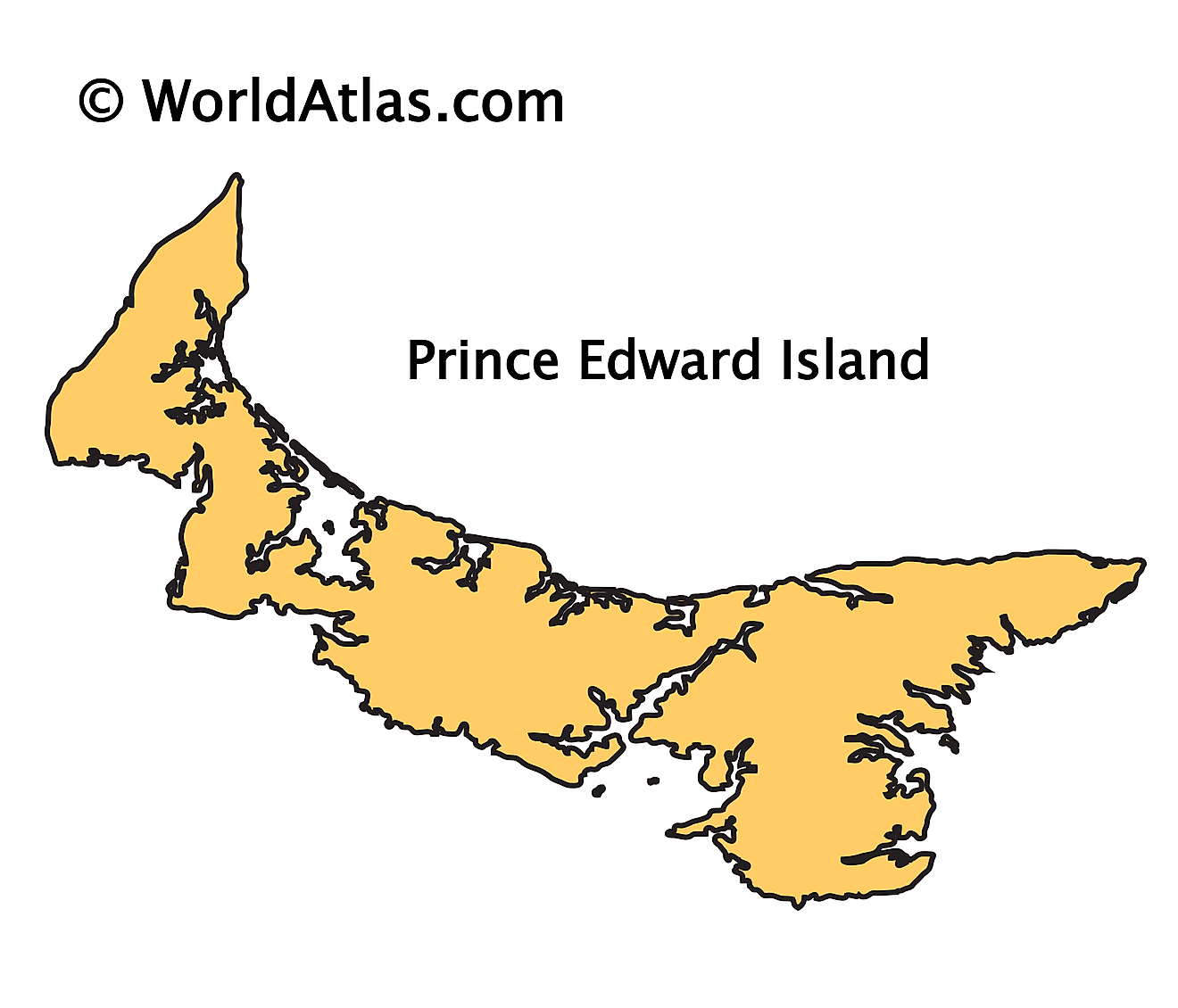 Outline Map of Prince Edward Island