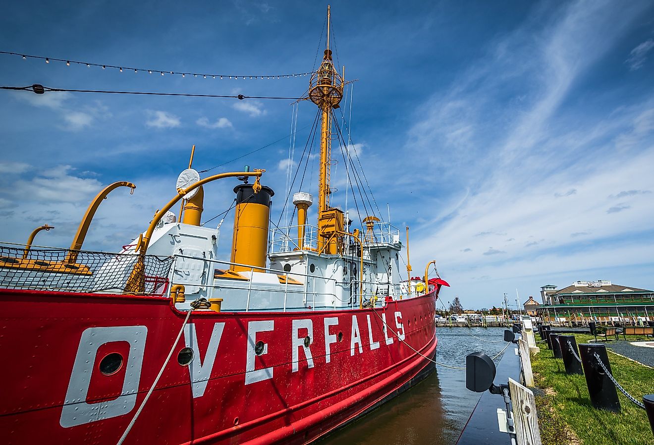 The Overfalls Lightship in Lewes, Delaware.