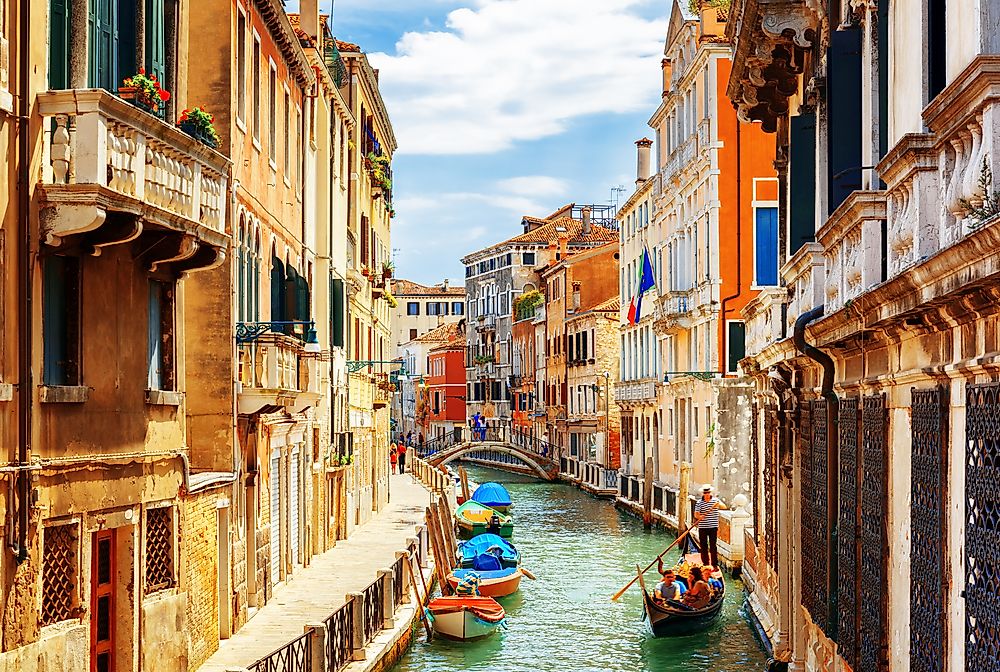 The famous canals of Venice.