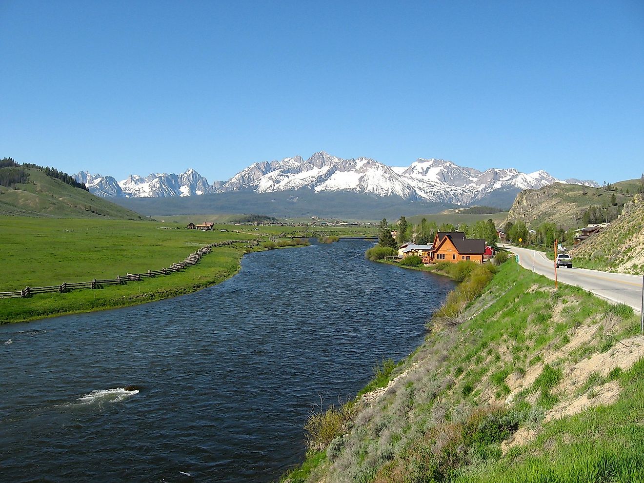 Beautiful town of Stanley, Idaho.