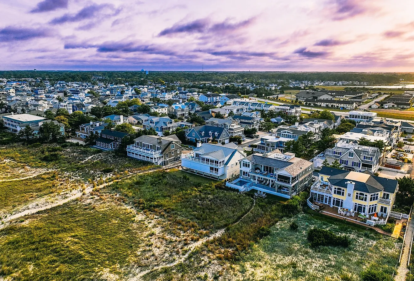 Bethany Beach, Delaware at sunset. 