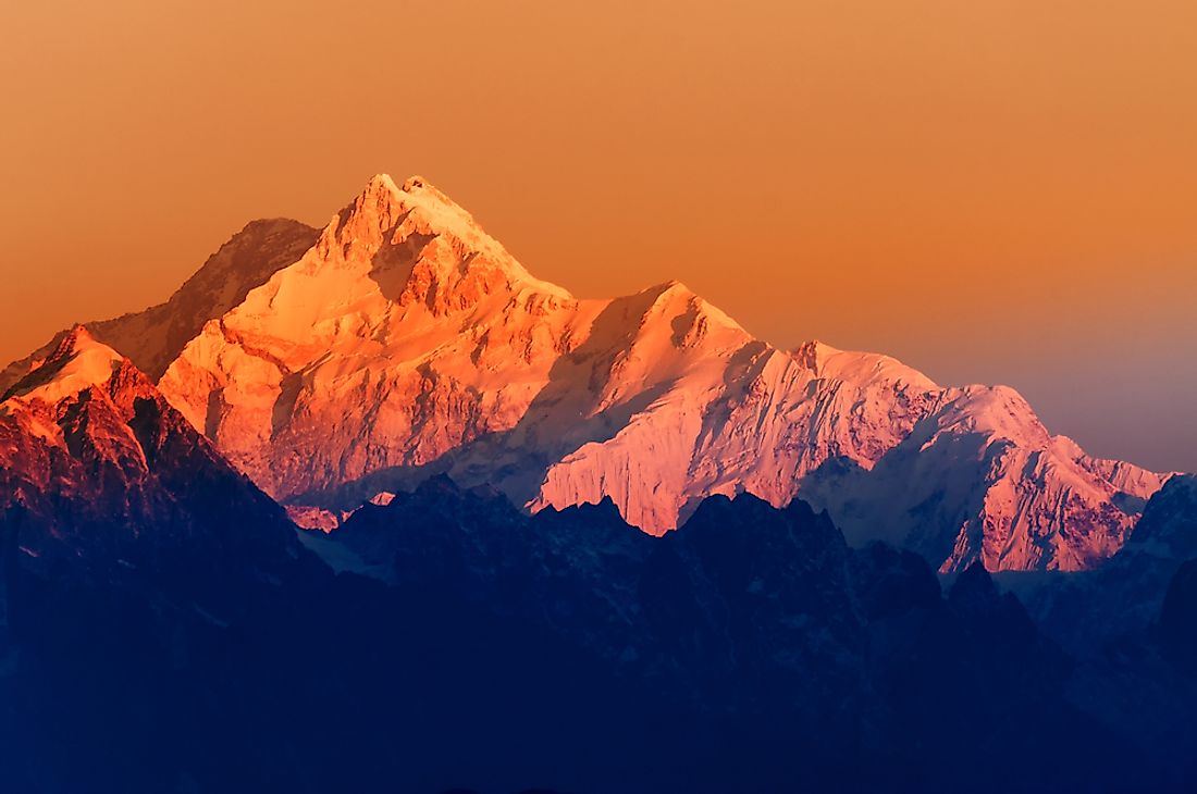 Mount Kangchenjunga, on the border of Nepal and India, is an example of a forbidden mountain. 