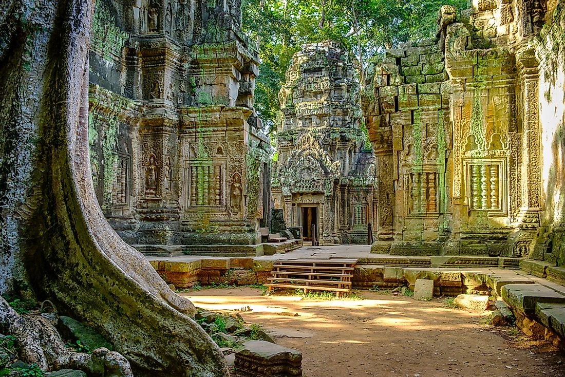 Ta Prohm Temple, Cambodia, was one of the filming locations for Tomb Raider. 