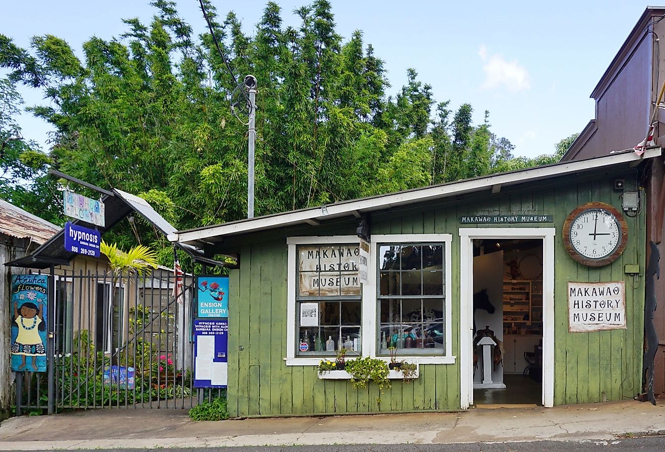 Exterior of the cute Makawao History Museum in Makawao. Image credit EQRoy via Shutterstock.