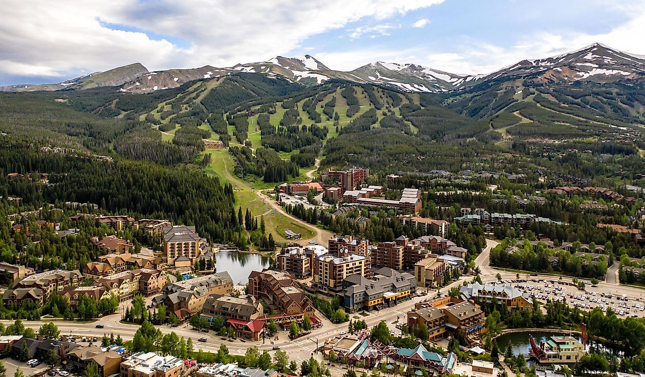 Aerial drone photo - Rugged Rocky Mountains of Breckenridge, Colorado.