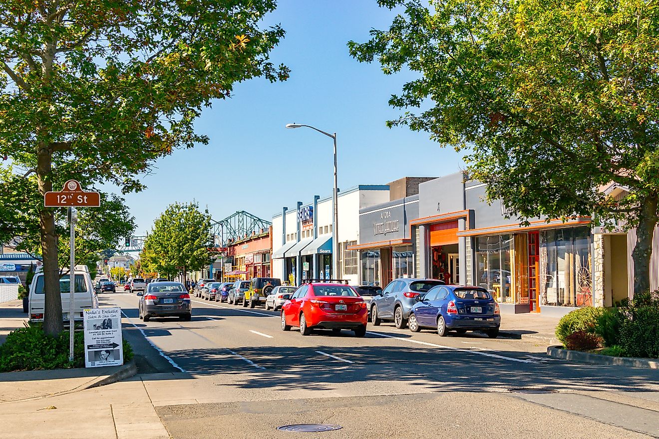 Downtown Astoria, Oregon. Image credit Enrico Powell via Shutterstock