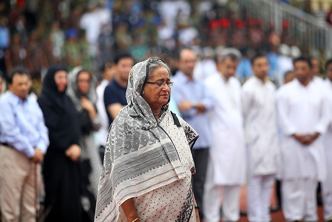 Sheikh Hasina, incumbent Prime Minister of Bangladesh. Editorial credit: Sk Hasan Ali / Shutterstock.com.