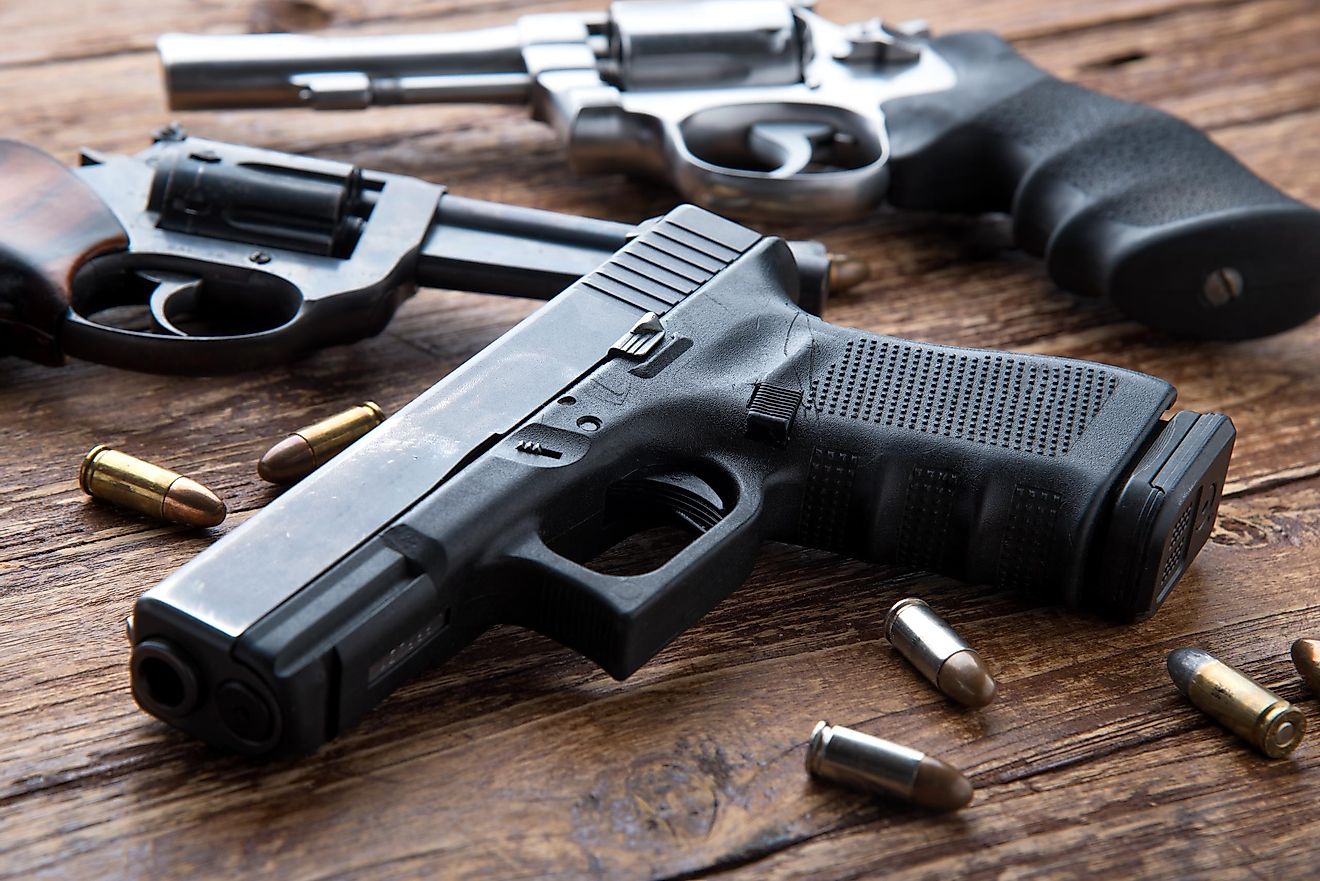The United States has reported a gun-buying boom in the last month caused by coronavirus fears.