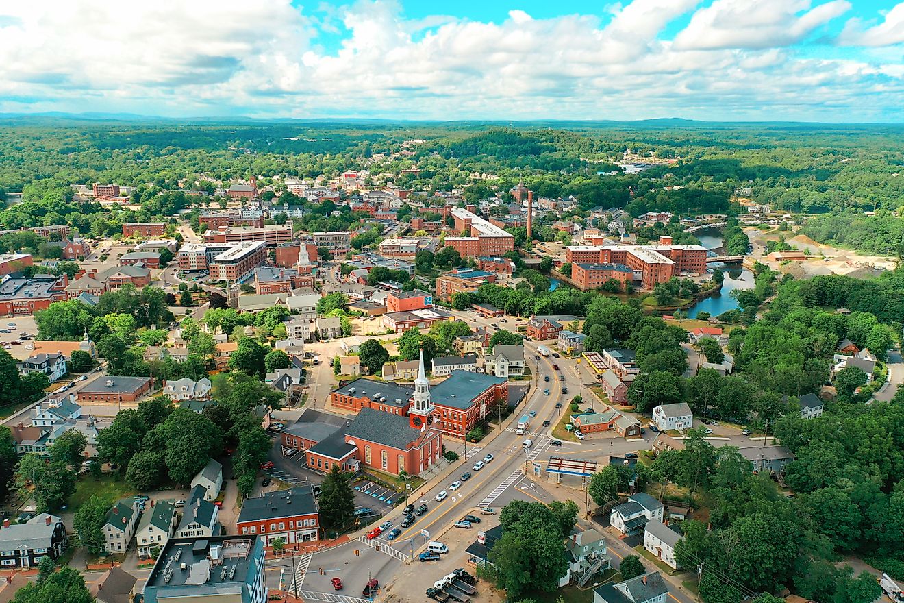 Aerial view of Salem, Massachusetts.