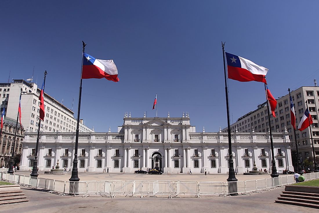 The seat of the president of Chile, called La Moneda. 