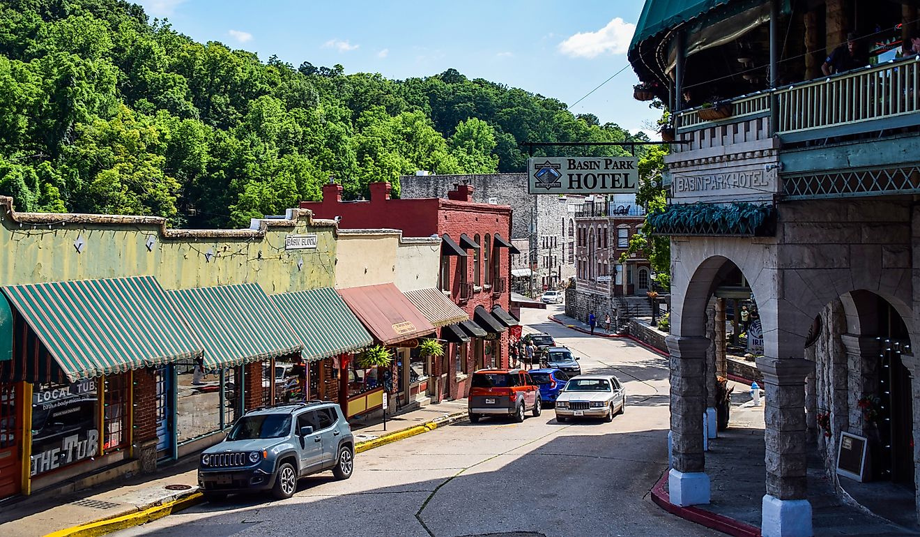 Main Street in Eureka Springs, Arkansas. Image credit: Rachael Martin / Shutterstock.com.