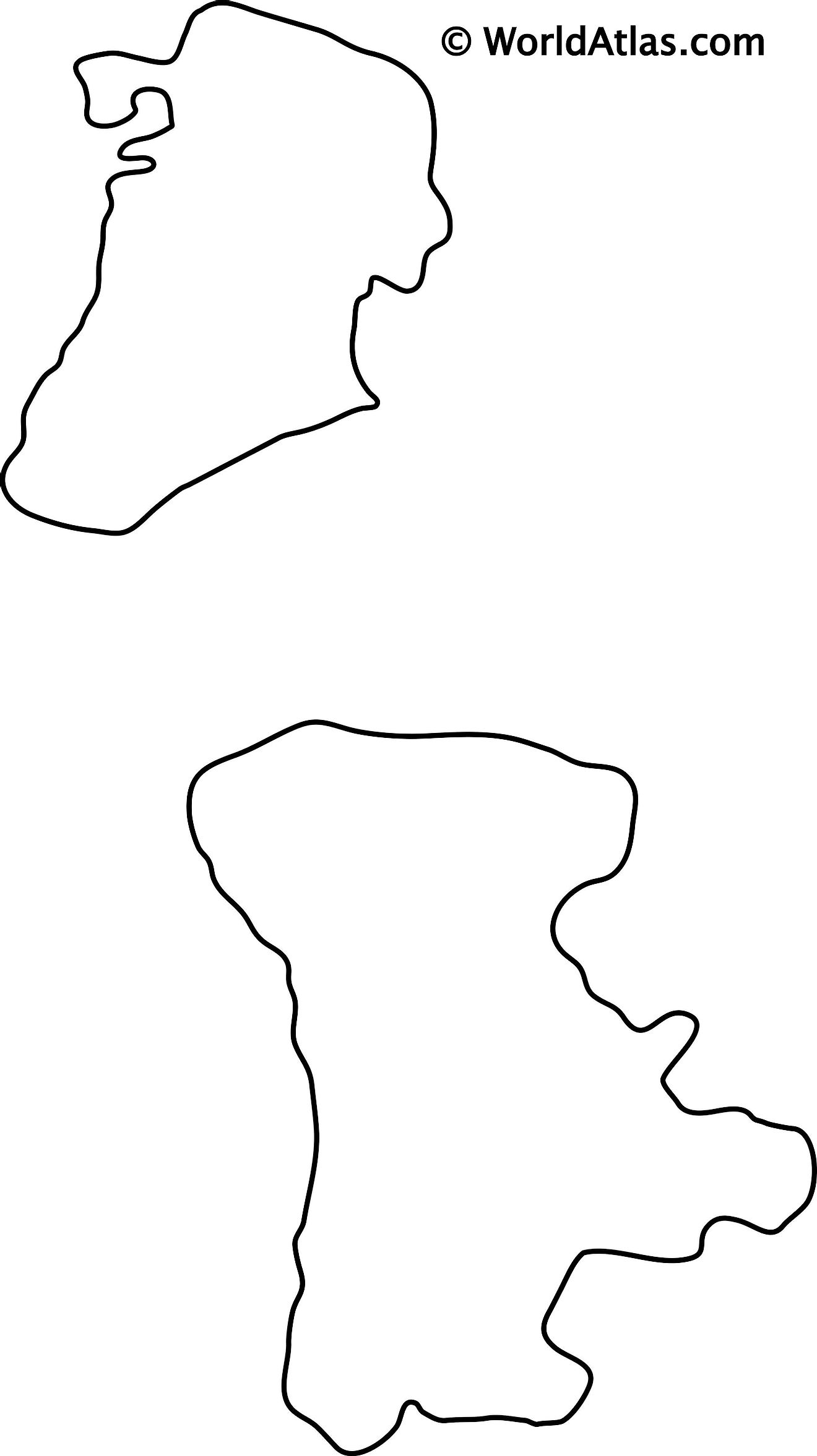 Mapa de contorno en blanco de Macao