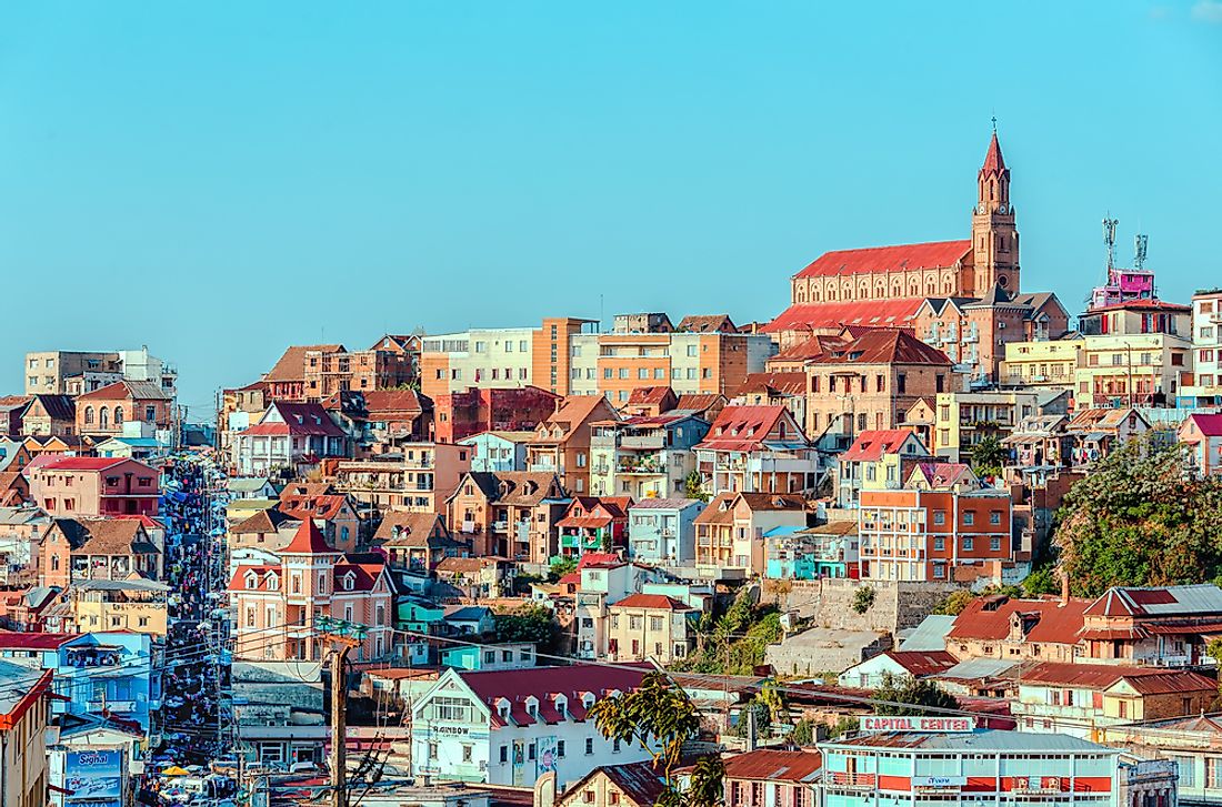 Antananarivo, in Madagascar, is one of the fastest-growing cities in the world. Editorial credit: Nok Lek / Shutterstock.com.