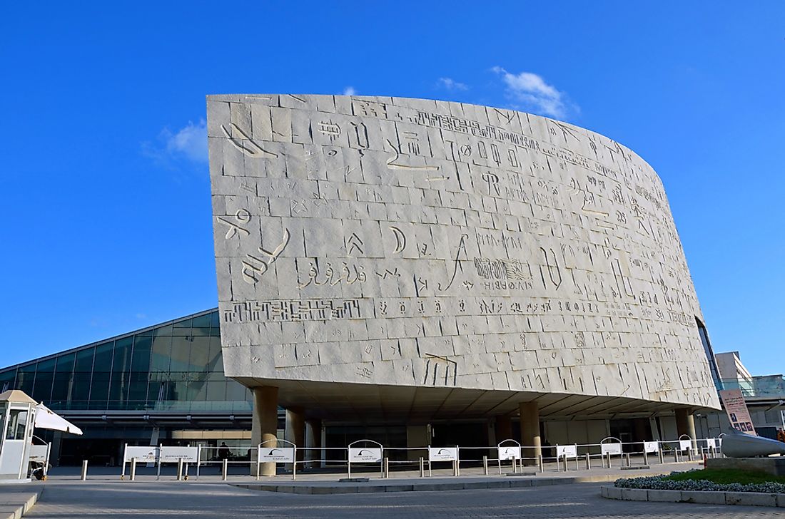 The Bibliotheca Alexandrina was build to commemorate the Ancient Library of Alexandria. Editorial credit: suronin / Shutterstock.com