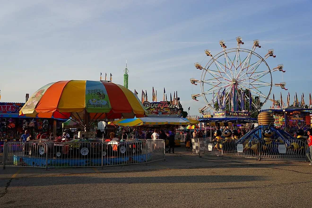 Summer sunsets at Fond du Lac County Fair. Editorial credit: Aaron of L.A. Photography / Shutterstock.com
