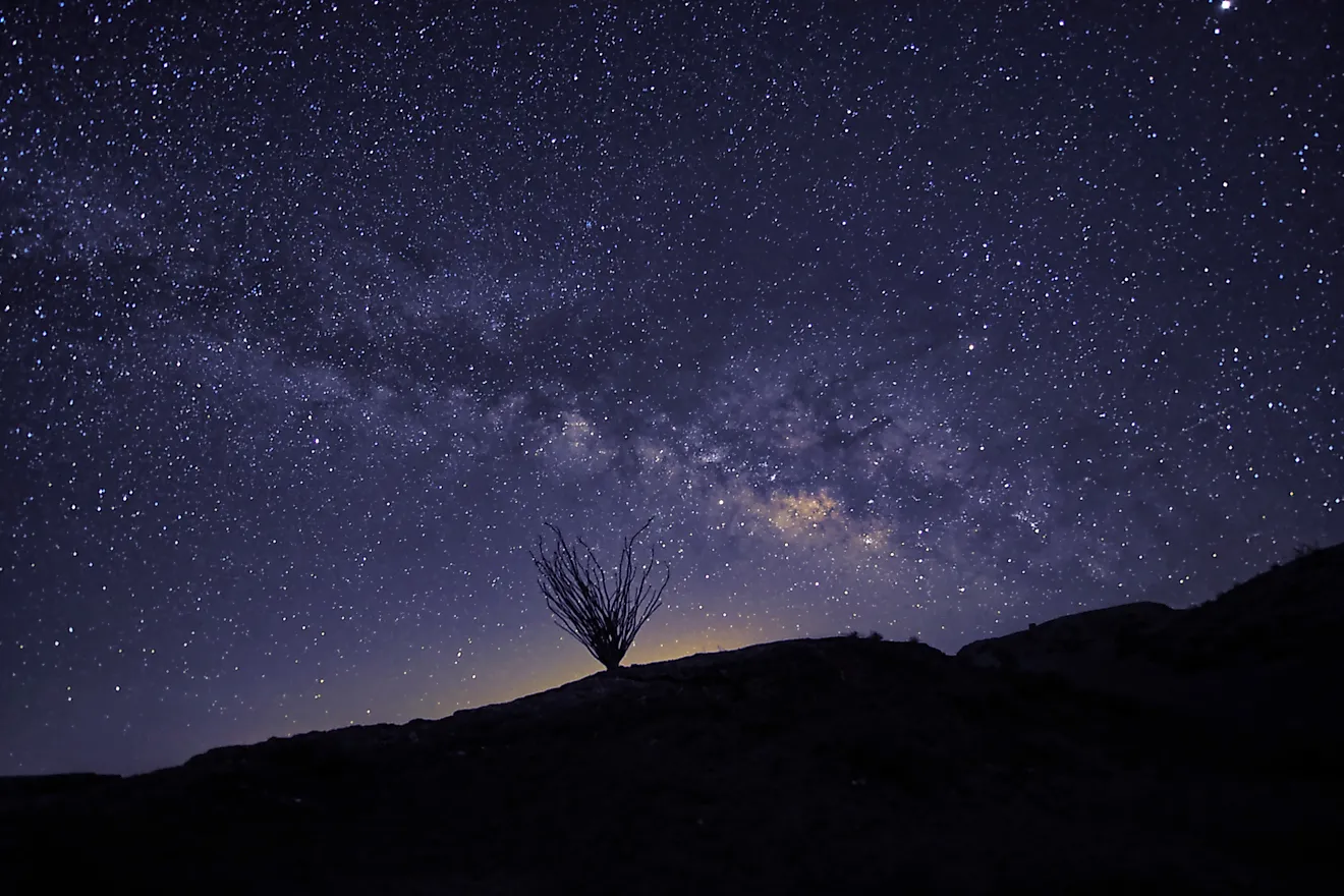 Milky way over Anza Borrego state park. 