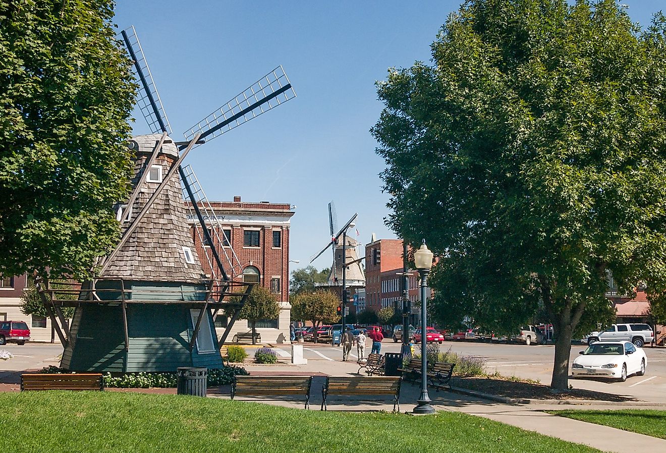 Windmill at Dutch village Pella, Iowa.