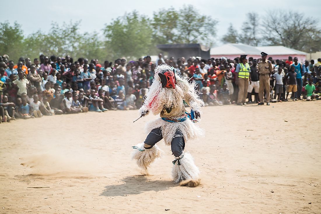 A traditional dancer in Malawi. 