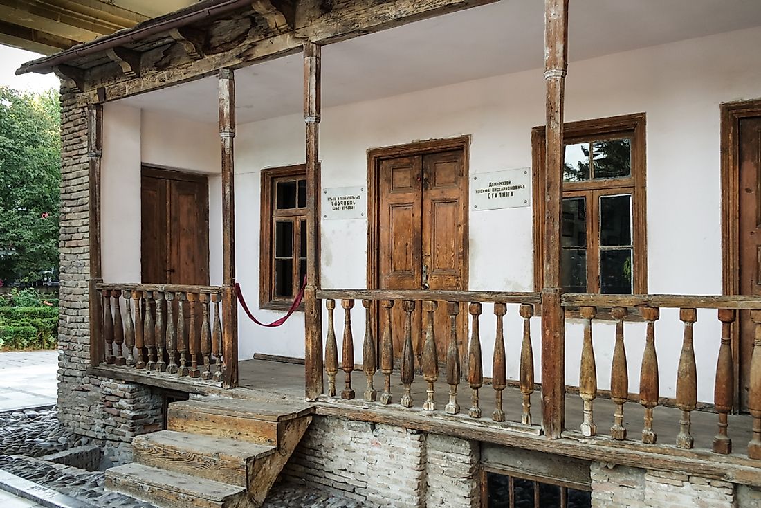 The house where Joseph Stalin was born and where a young Joseph Stalin lived. Editorial credit: Igor Batenev / Shutterstock.com.