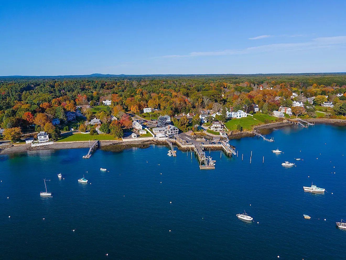 Pepperrell Cove on the Piscataqua River at Portsmouth Harbor in Kittery Point, town of Kittery, Maine.