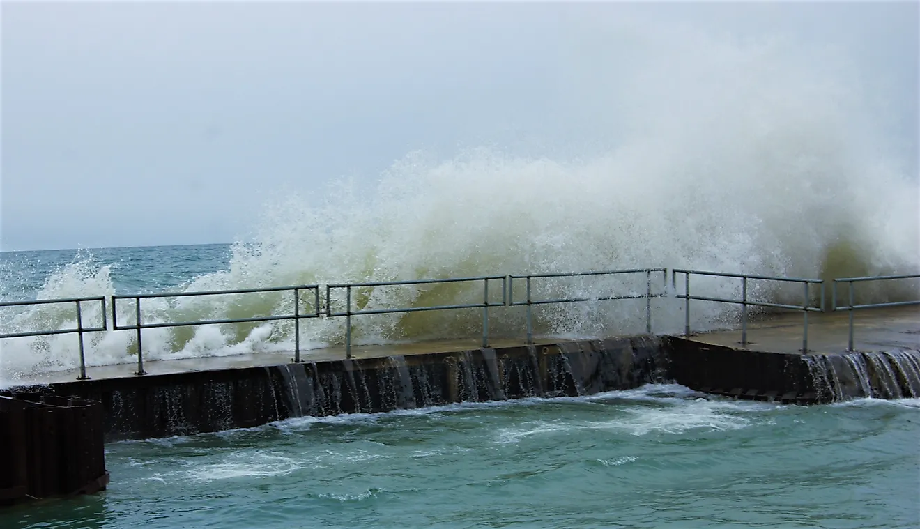 Stormy Lake Michigan
