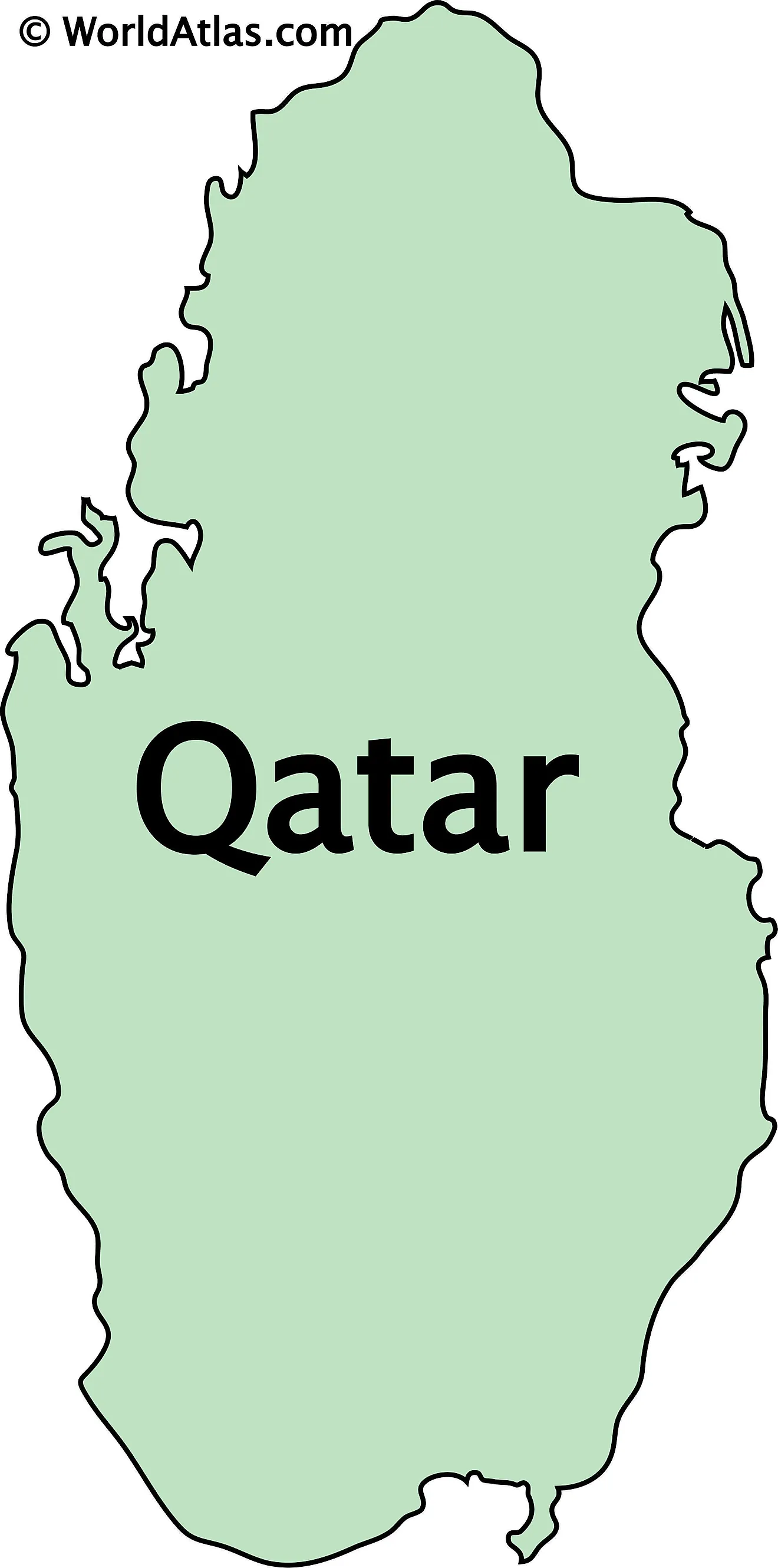 Mapa de contorno de Qatar