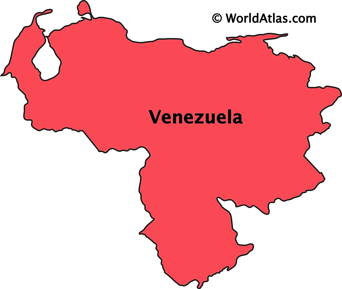 Outline Map of Venezuela