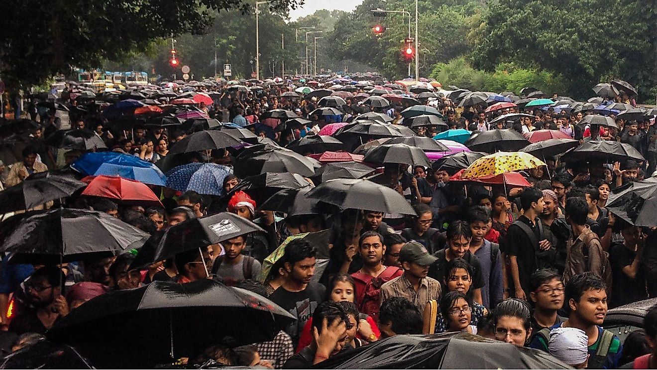 In 2014, a female student at Jadavpur University in Calcutta was molested, and it immediately prompted a response from all students that the authorities need to investigate the crime.Image credit: qz.com