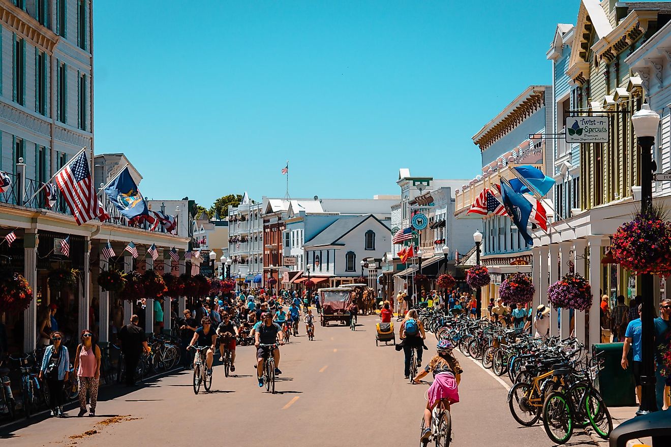 Downtown Mackinac Island in Michigan